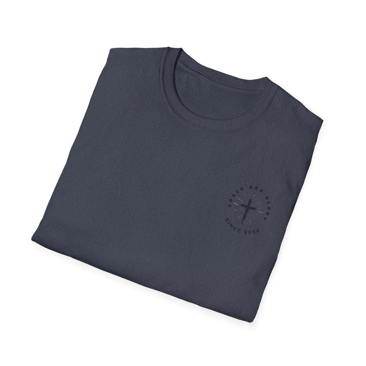 Inspirational Unisex Softstyle T-Shirt - 'Only in God Will You Find True Happiness'