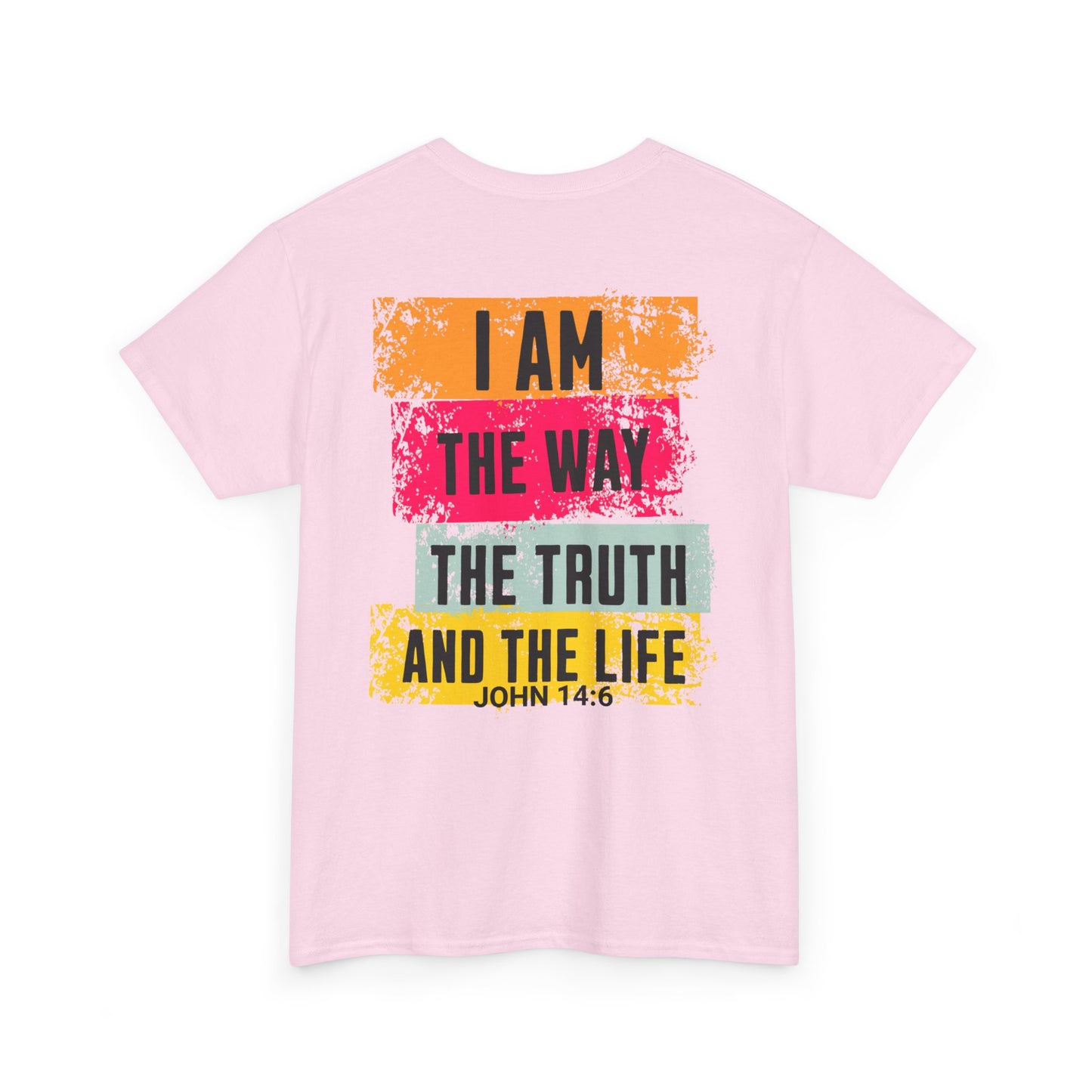 Inspirational Unisex Heavy Cotton Tee - 'I Am The Way, The Truth, and The Life' - Ideal for Faith Celebrations & Everyday Wear