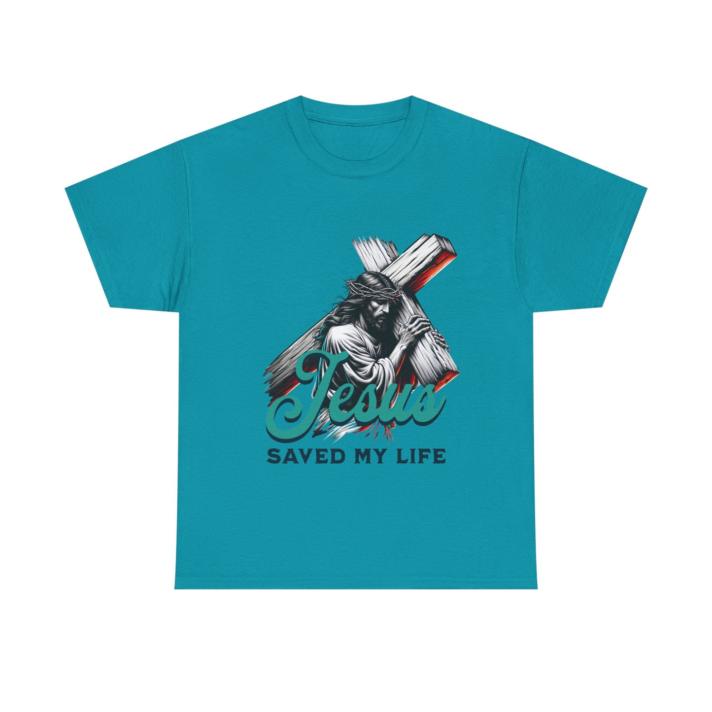 Jesus Saved My Life Unisex Heavy Cotton Tee - Casual Christian T-Shirt