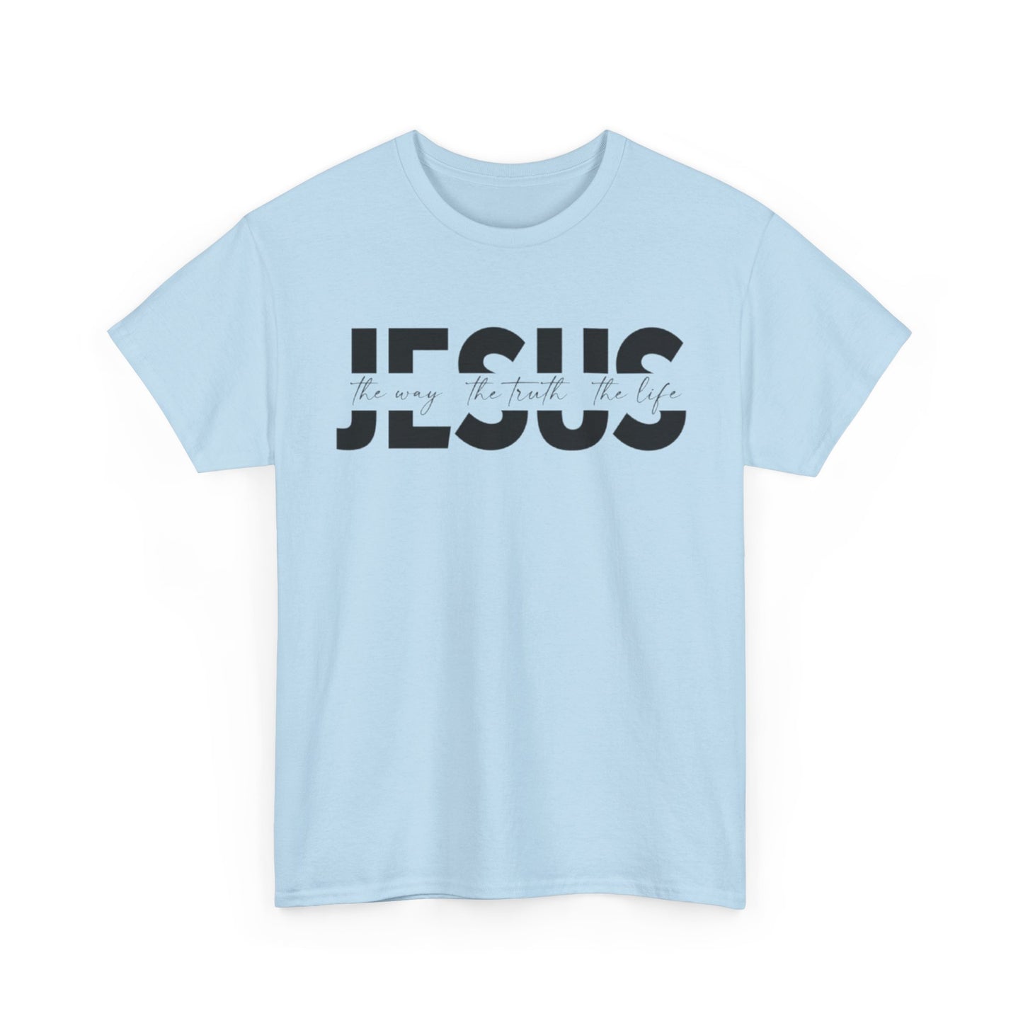 Faithful Message Unisex Heavy Cotton Tee - 'Jesus: The Way, The Truth, The Life'