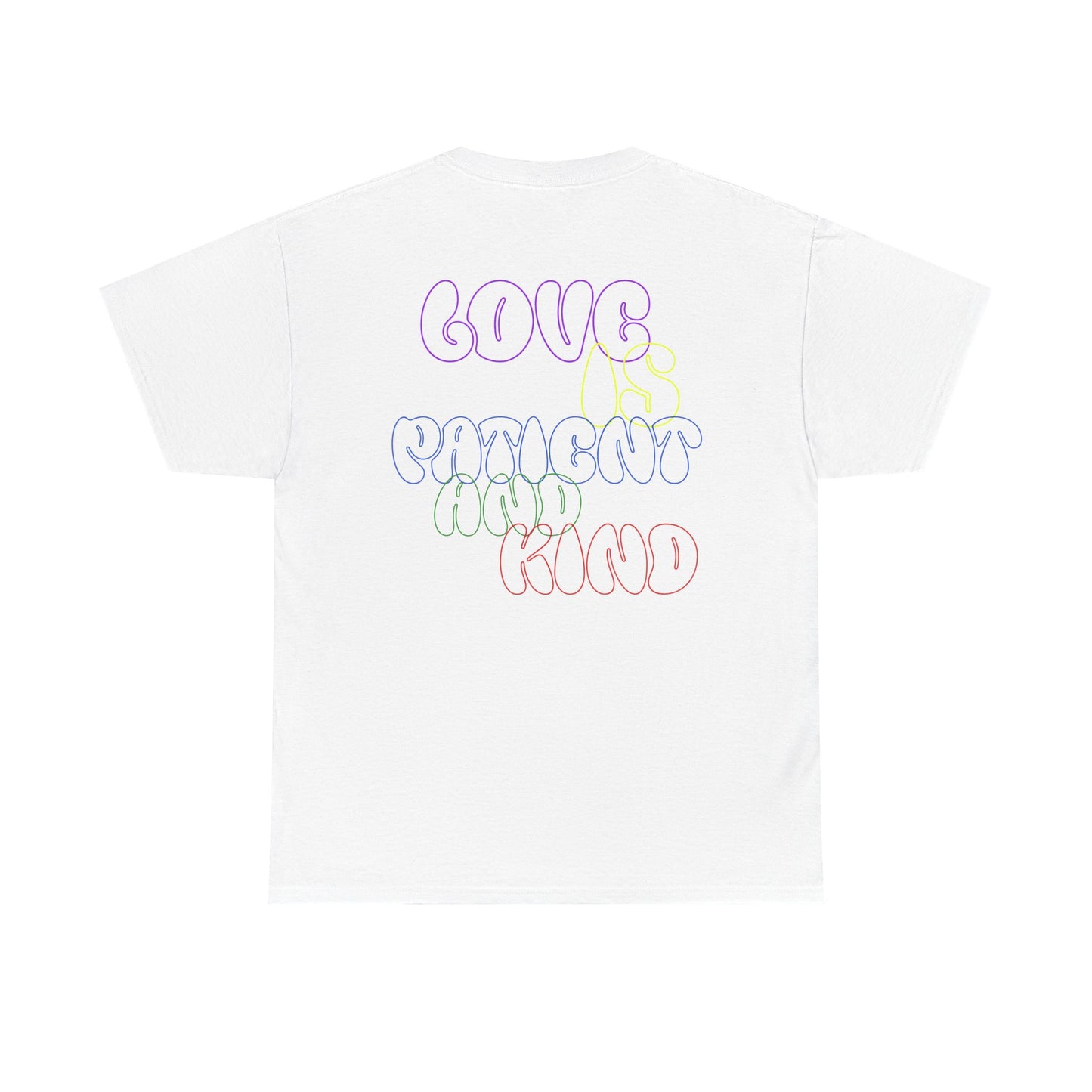 Inspirational Unisex Heavy Cotton Tee - "Love, Patient and Kind"