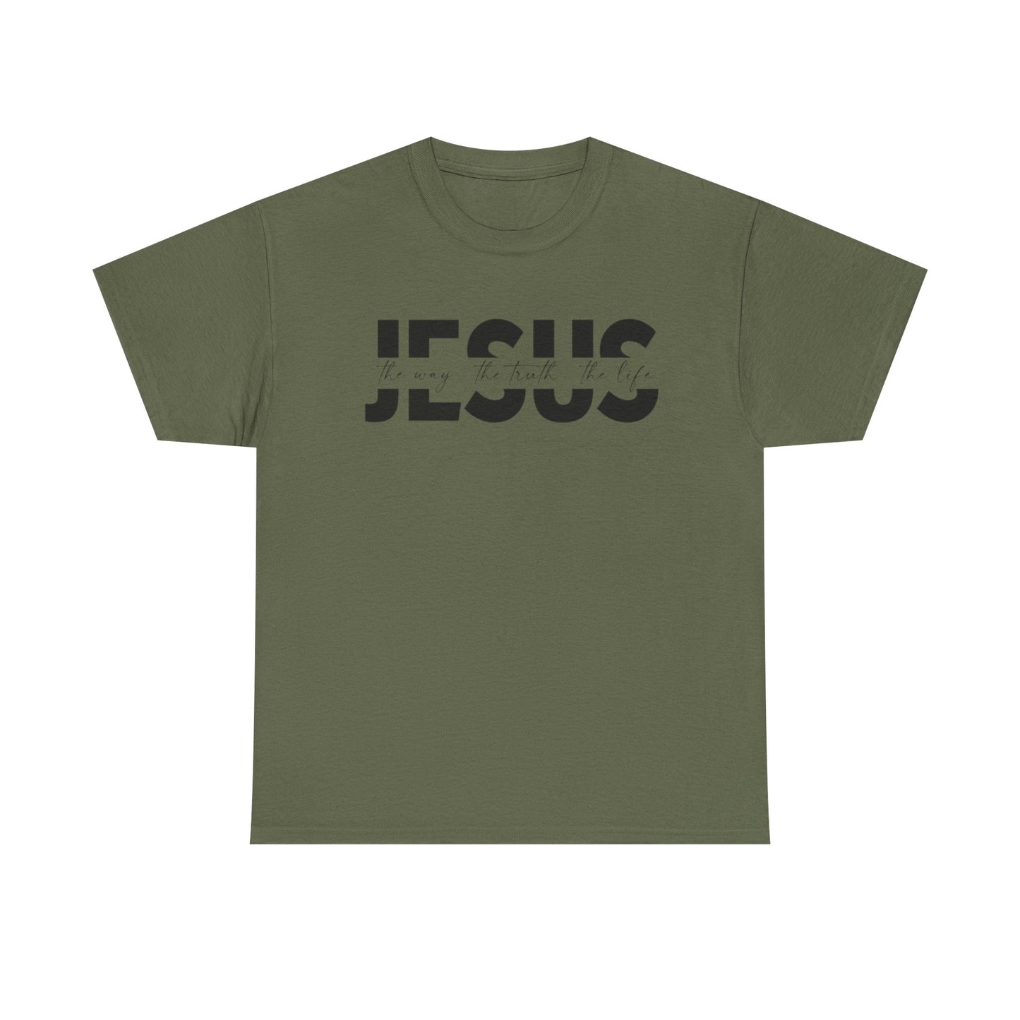Faithful Message Unisex Heavy Cotton Tee - 'Jesus: The Way, The Truth, The Life'