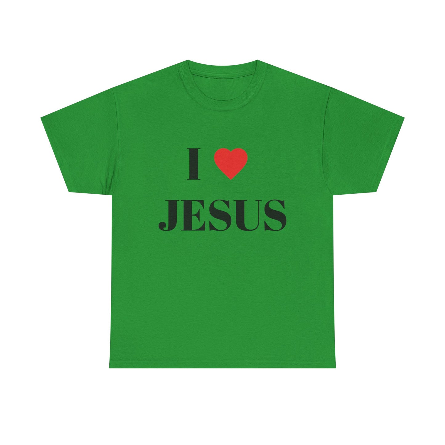I ❤️ JESUS Unisex Heavy Cotton Tee - Comfortable Faith-Based T-Shirt