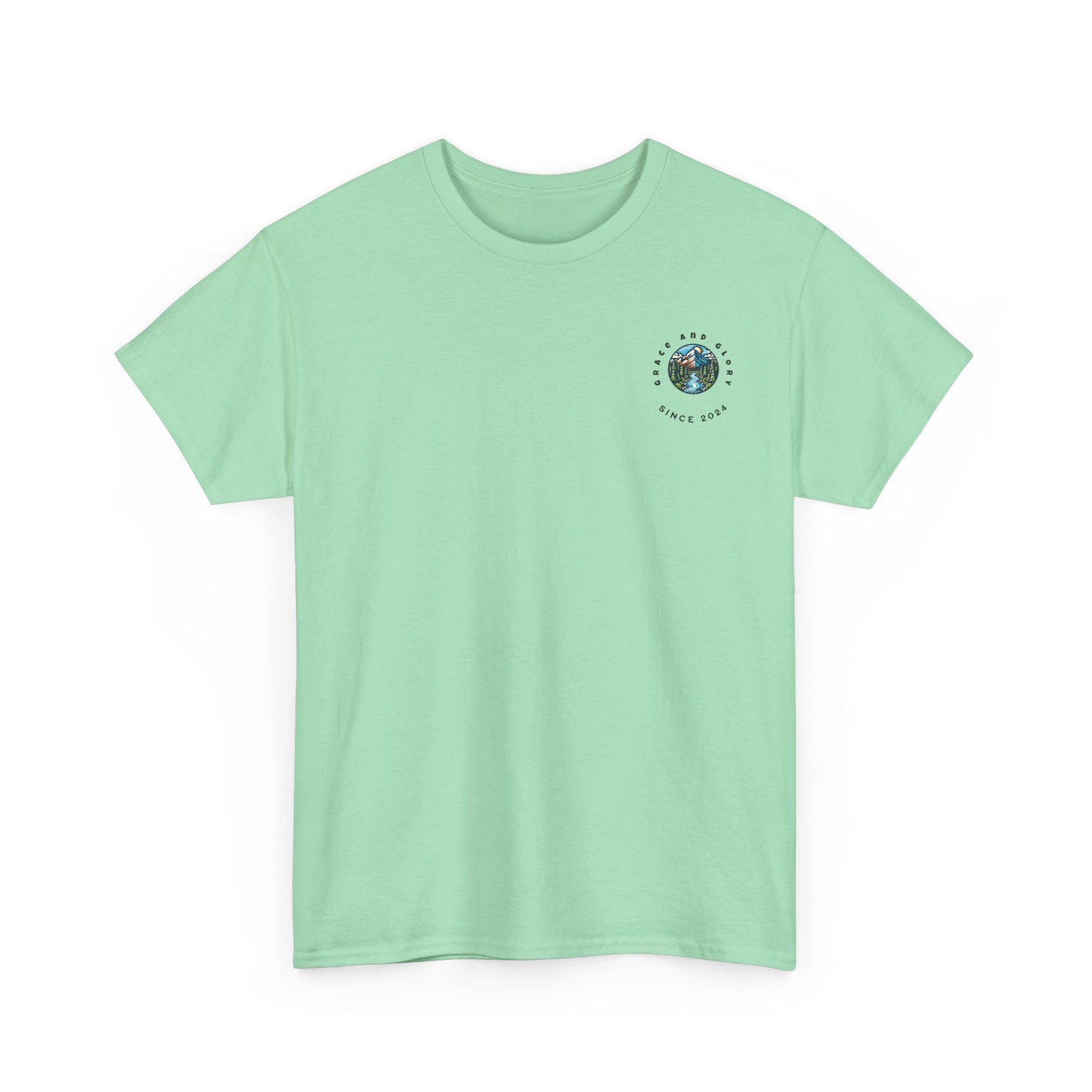 Faith-Inspired Unisex Heavy Cotton Tee | Our Faith Can Move Mountains, Motivational Apparel